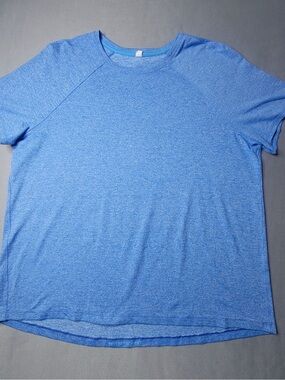 lululemon athletica Blue Heather Short Sleeve Tee